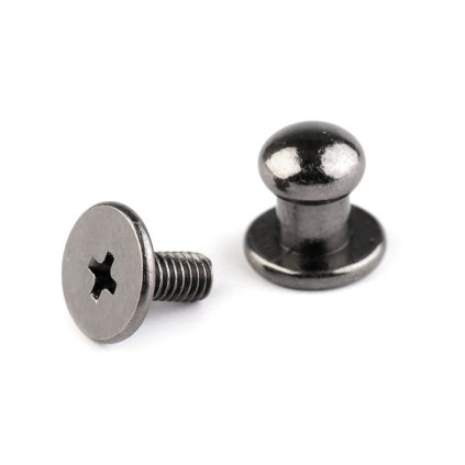 Sedlářský nýt šroubovací Ø6 mm (Varianta 1 nikl černý, Balení 5 pár)