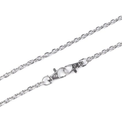 Řetízek na kabelky s karabinou délka 120 cm (Varianta 1 nikl, Balení 1 ks)