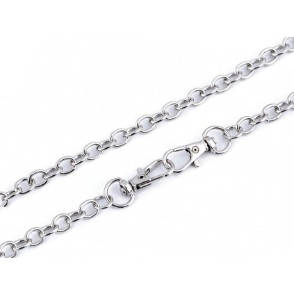 Řetízek na kabelky s karabinou délka 120 cm (Varianta nikl, Balení 1 ks)