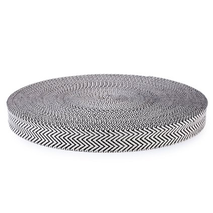 Bavlněný oboustranný popruh šíře 38 mm (Varianta 1 režná světlá černá, Balení 1 m)