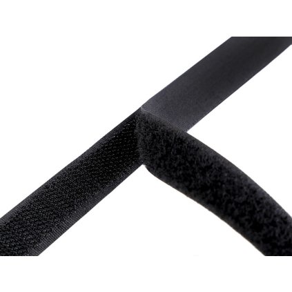 Suchý zip háček + plyš šíře 16 mm (Varianta 2 černá, Balení 25 m)