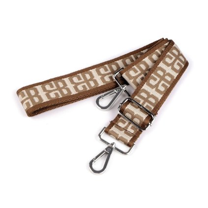 Popruh na tašku s karabinami šíře 3,8 cm (Varianta 1 béžová platina, Balení 1 ks)