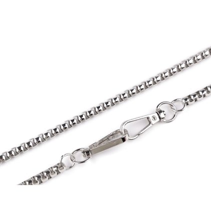 Řetízek na kabelky a mobilní telefony s karabinou délka 120 cm (Varianta 1 nikl, Balení 1 ks)