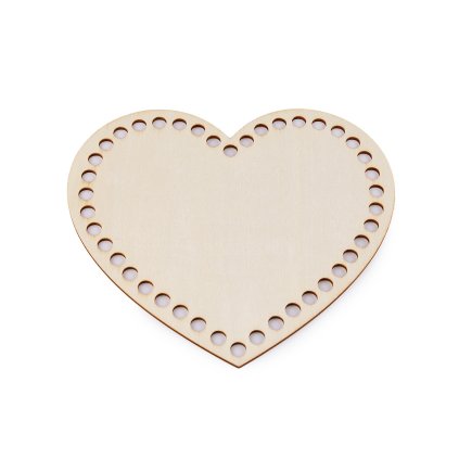 Dno na pletení / výrobu košíků srdce 15x17 cm (Varianta přírodní sv., Balení 1 ks)