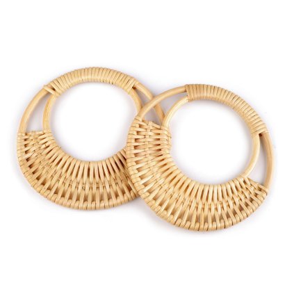 Ratanová ucha na tašky Ø16,5 cm (Varianta přírodní, Balení 2 ks)