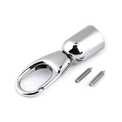 Koncovka s karabinou na ucha tašek / šňůry (Varianta nikl, Balení 1 ks)