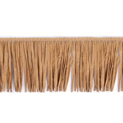Třásně rafie přírodní šíře 90 mm (Varianta hnědá přírodní, Balení 1 m)