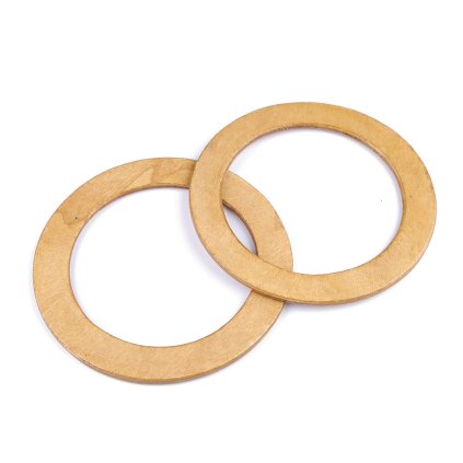 Dřevěná ucha na tašky Ø14 cm (Varianta přírodní, Balení 2 ks)