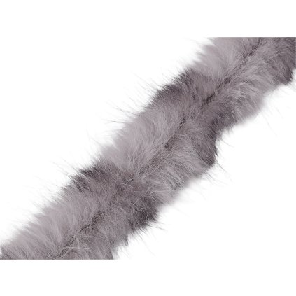 Všívací oděvní / dekorační kožešina kulatá zvířecí vzor šíře 4,5 cm (Varianta šedá, Balení 1 m)