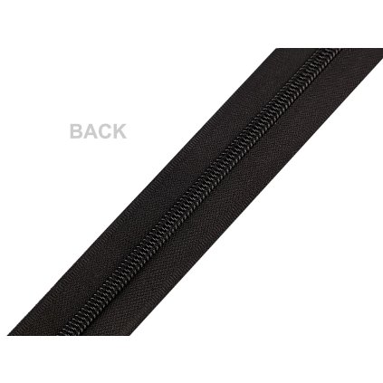 Zip spirálový voděodolný No 7 metráž, matný (Varianta černá, Balení 1 m)