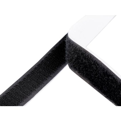 Suchý zip háček + plyš samolepicí šíře 20 mm (Varianta černá, Balení 25 m)