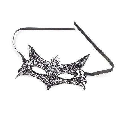Karnevalová maska - škraboška krajková (Varianta 1 černá, Balení 1 ks)