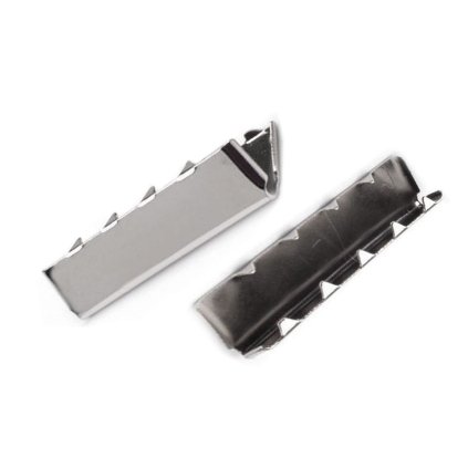 Kovová koncovka na plochou šňůru šíře 30 mm (Varianta 1 nikl, Balení 10 ks)