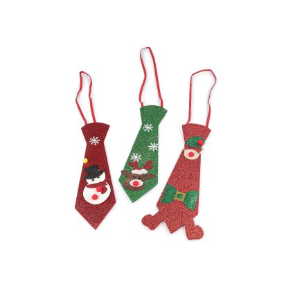 Vánoční / párty kravata (Varianta 2 zelená sob, Balení 1 ks)