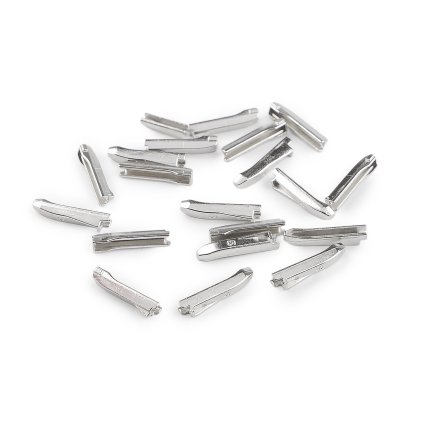 Spodní koncovka na opravu kovového dvoucestného zipu (Varianta 1 nikl, Balení 10 sada)