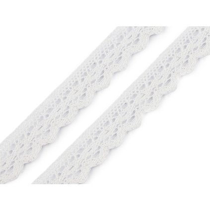Bavlněná krajka paličkovaná šíře 20 mm (Varianta 1 bílá, Balení 22.5 m)