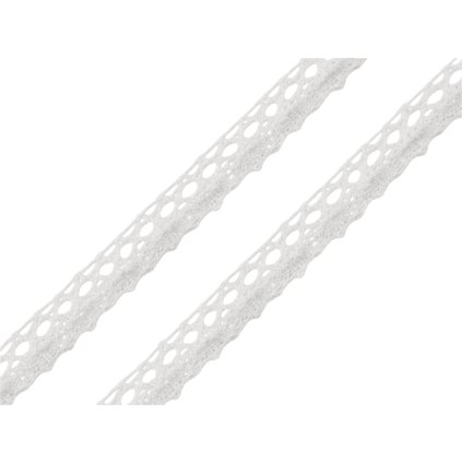 Bavlněná krajka paličkovaná šíře 12 mm (Varianta bílá, Balení 22.5 m)