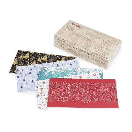 Vánoční obálka na peníze 11x22 cm (Varianta mix, Balení 100 ks)