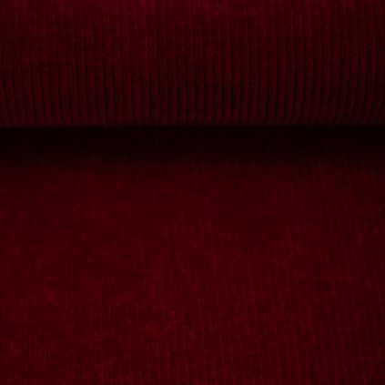 Velur – elastický úpletový manšestr - burgundy 339