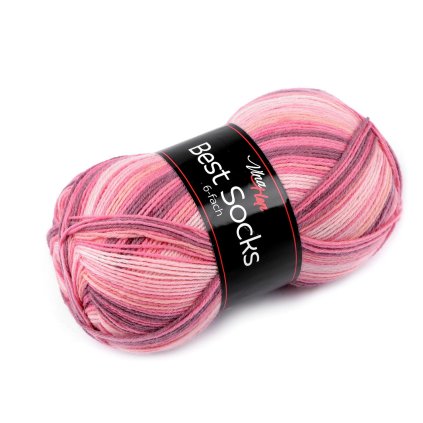 Pletací příze Best socks / ponožkovka 150 g (Varianta 2 (7368) béžová světlá růžová, Balení 1 ks)