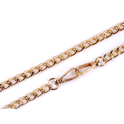 Řetízek na kabelky a mobilní telefony s karabinou délka 120 cm (Varianta zlatá klasik, Balení 1 ks)