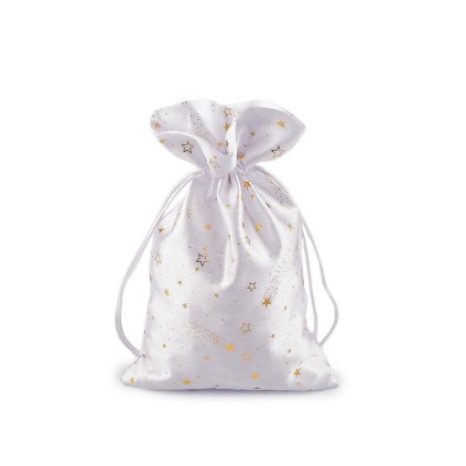 Vánoční dárkový pytlík hvězdy 15x24 cm (Varianta 1 bílá, Balení 1 ks)