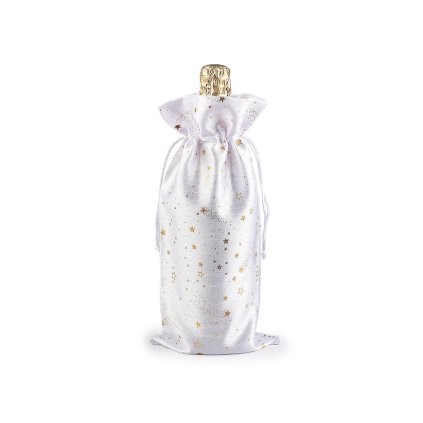 Vánoční dárkový pytlík na láhev 15x33 cm (Varianta 1 bílá, Balení 1 ks)