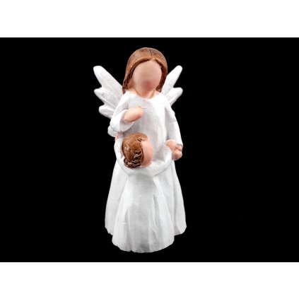 Dekorace anděl (Varianta 2 bílá, Balení 1 ks)