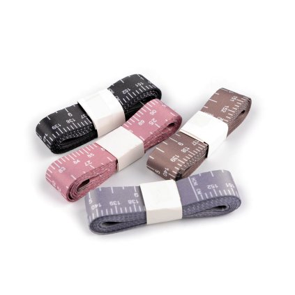 Saténový krejčovský metr (Varianta 1 starorůžová sv., Balení 1 ks)