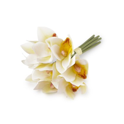 Umělá orchidej svazek (Varianta 1 krémová světlá, Balení 1 svaz.)