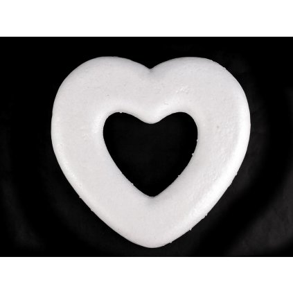 Srdce 27,5x26,5 cm polystyren (Varianta bílá, Balení 1 ks)