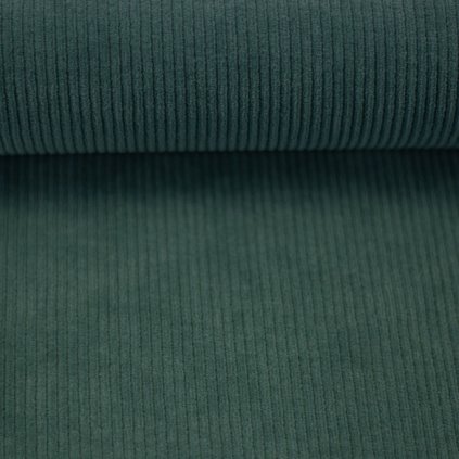 Velur – elastický úpletový manšestr smaragdová 267