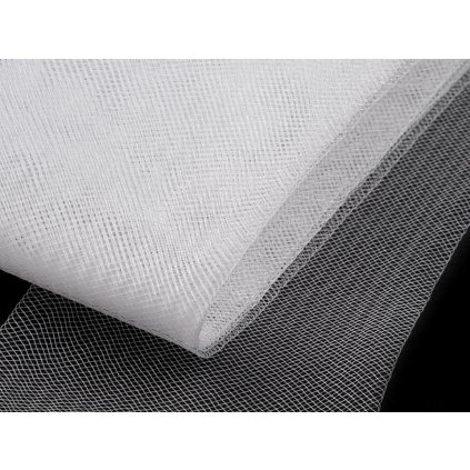 Modistická krinolína na výrobu dekorací, fascinátorů a vyztužení šatů šíře 8 cm (Varianta 1 (CC01) bílá, Balení 22.5 m)
