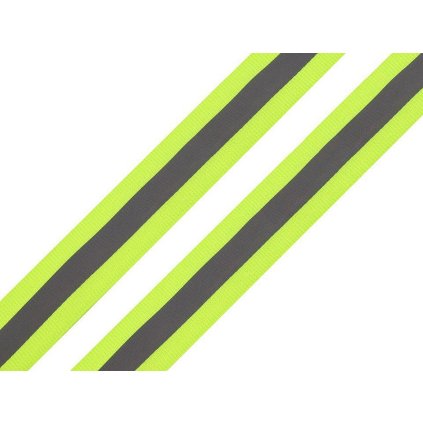Reflexní páska šíře 25 mm na tkanině (Varianta 1 žlutozelená ost. neon, Balení 5 m)