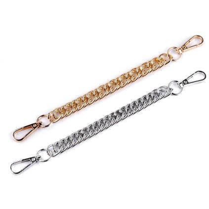 Řetízek / ucho na kabelku s karabinou délka 21,5 cm (Varianta 1 nikl, Balení 1 ks)