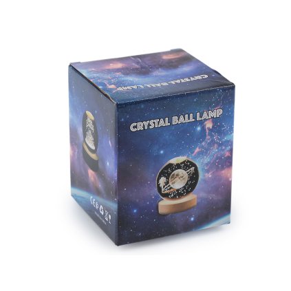 LED svítící skleněná koule Ø10 cm (Varianta 3 transparent svatí, Balení 1 ks)