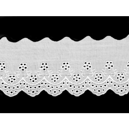 Madeira - štykování šíře 75 mm (Varianta bílá, Balení 1 m)