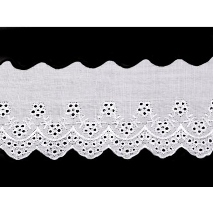 Madeira - štykování šíře 75 mm (Varianta bílá, Balení 1 m)