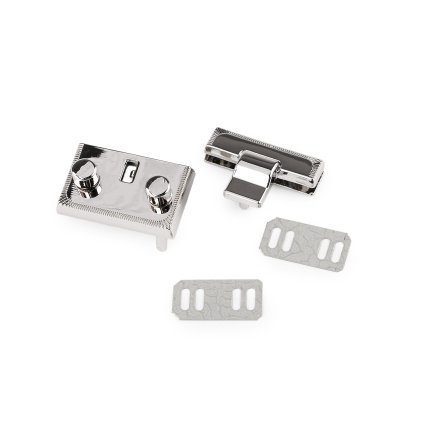 Sada zapínání na tašku 34x36 mm (Varianta 1 nikl, Balení 1 sada)