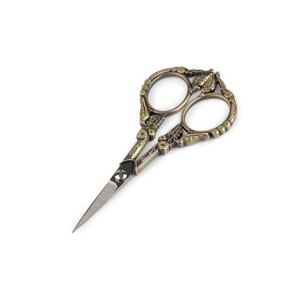 Nůžky vyšívací zdobené (Varianta staromosaz, Balení 1 ks)