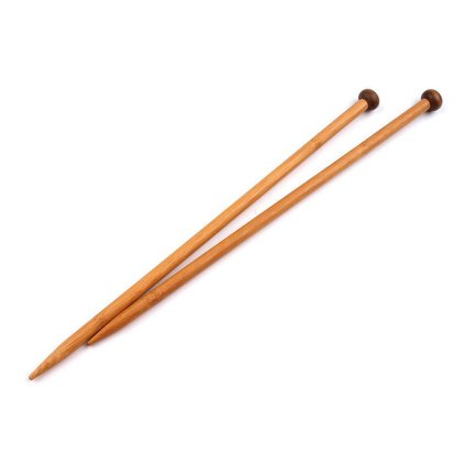 Rovné jehlice č. 10 bambus (Varianta 1 bambus tmavý, Balení 1 pár)