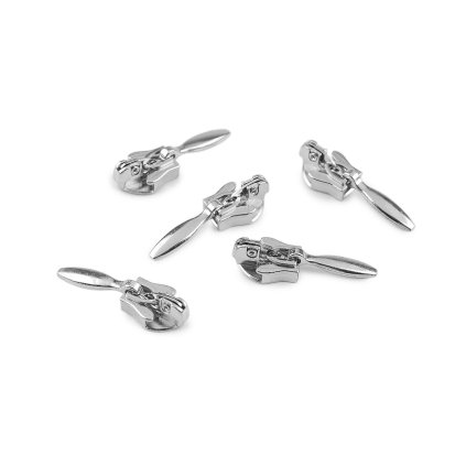 Jezdec ke spirálovým skrytým zipům No 3 (Varianta nikl, Balení 20 ks)