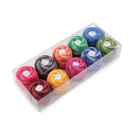 Bavlněná příze ombré 10 g (Varianta mix, Balení 10 ks)