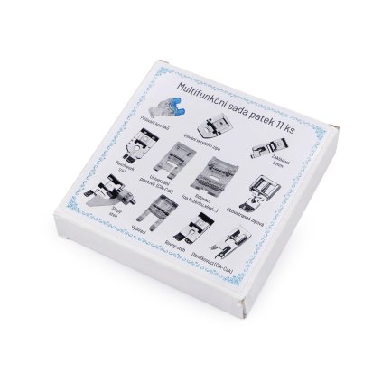 Sada kovových a plastových patek k domácímu šicímu stroji (Varianta nikl, Balení 1 sada)