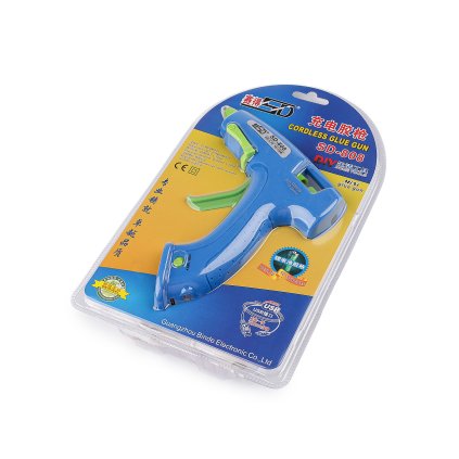 Bezdrátová tavná pistole na lepidlo Ø7 mm (Varianta modrá, Balení 1 ks)