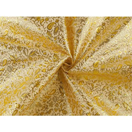 Dekorační a oděvní lurexová látka (Varianta 2 (100 g/m²) mint zlatá, Balení 1 m)