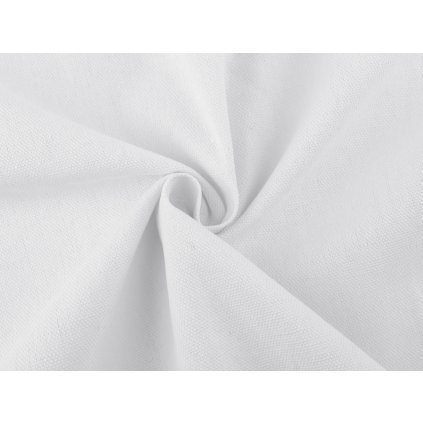 Bavlněná látka / plátno kanvas (Varianta 1 bílá, Balení 1 m)