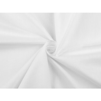 Bavlněná látka / plátno s příměsí polyesteru šíře 220 cm (Varianta bílá, Balení 1 m)
