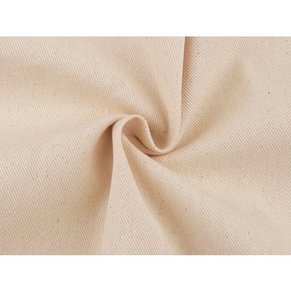 Režná bavlněná látka / plátno hrubší s keprovou vazbou (Varianta režná světlá, Balení 1 m)