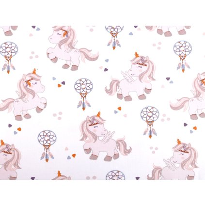 Bavlněná látka / plátno jednorožec (Varianta 2 (103) mint, Balení 1 m)